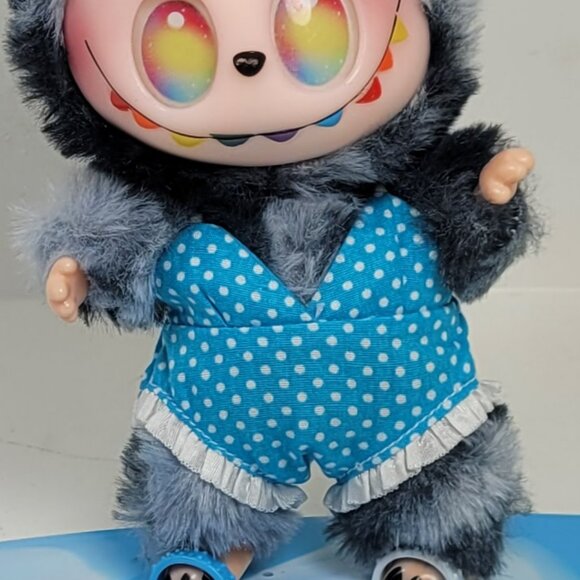 Labubu Turq polka dot swimsuit 1 pc no doll or surfboard - Picture 4 of 8